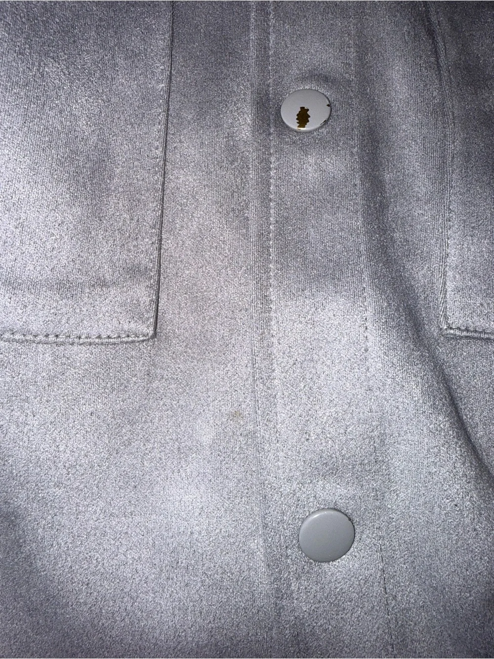 2255-Forever 21 Light Gray Snap-Front Overshirt
